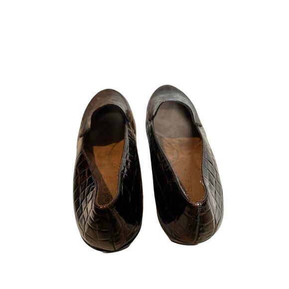 NWOT Aerosoles Size 9.5 Brown Embossed Leather Wedge Loafer Work Closed Toe - Picture 4 of 12